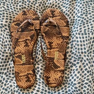 Snake Print Tkees Sandals Size 7